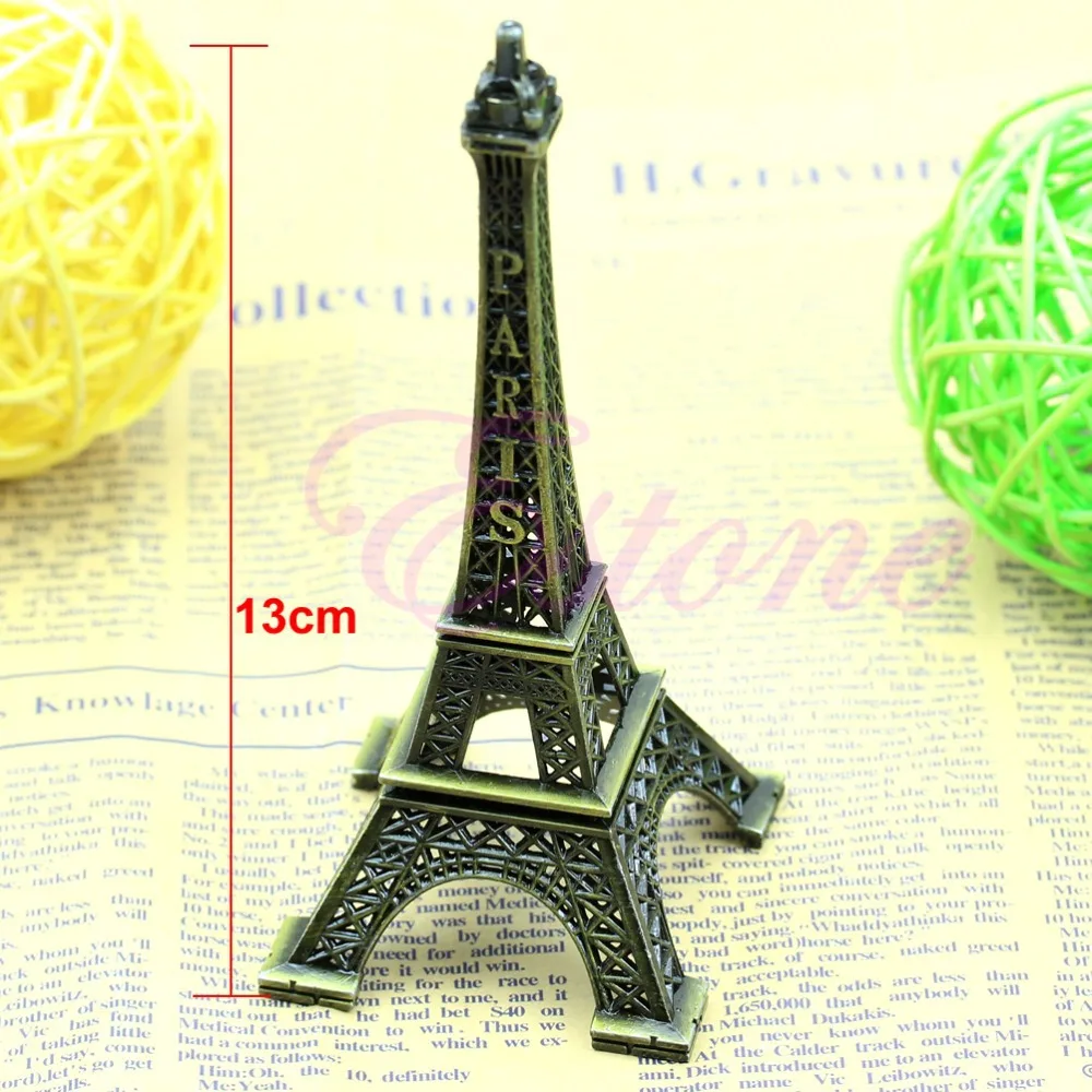 Декоративная модель из сплава 13 см винтажная бронзовая фигура Парижа Эйфелевой