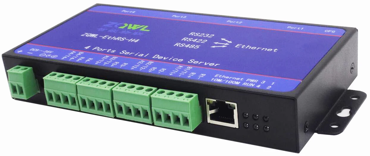 Последовательное устройство с 4 портами сервера RS232 RS485 RS422 к Ethernet Modbus RTU to TCP