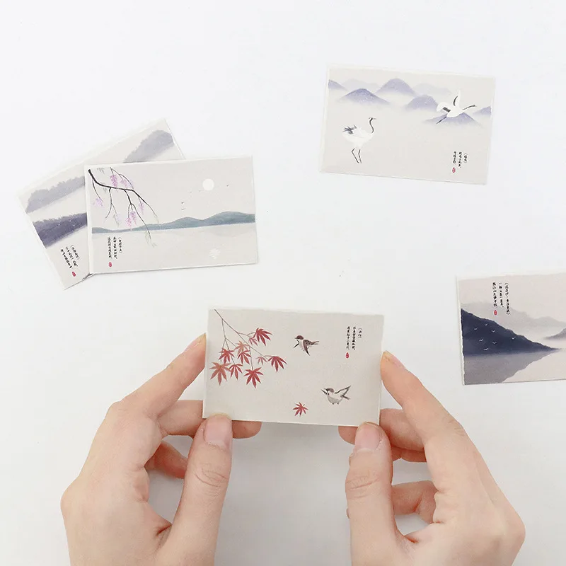 28 sheets/Set Mountains and Rivers Mini Lomo Postcard /Greeting Card/Birthday Letter Envelope Gift Card Message | Канцтовары для