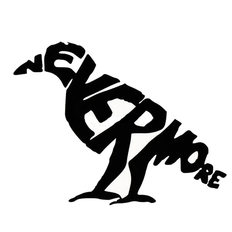 11 5*14 см Ворон NEVERMORE птица автомобильная наклейка креативные наклейки для