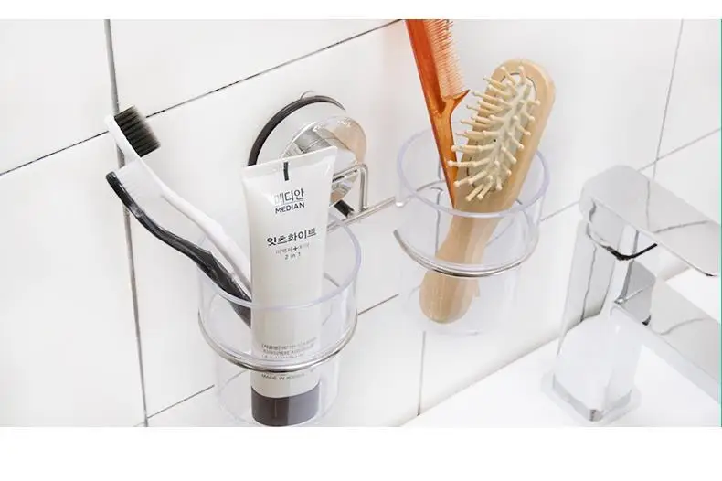 Suction Cup Toothbrush Holder Tooth Brush For Bathroom Accessories Set Sets Dehub Brand | Дом и сад