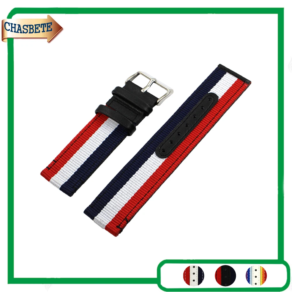 

Nylon Nato Watch Band for Breitling 22mm 24mm Men Women Fabric Canvas Belt Wrist Strap Loop Bracelet Black White + Pin + Tool