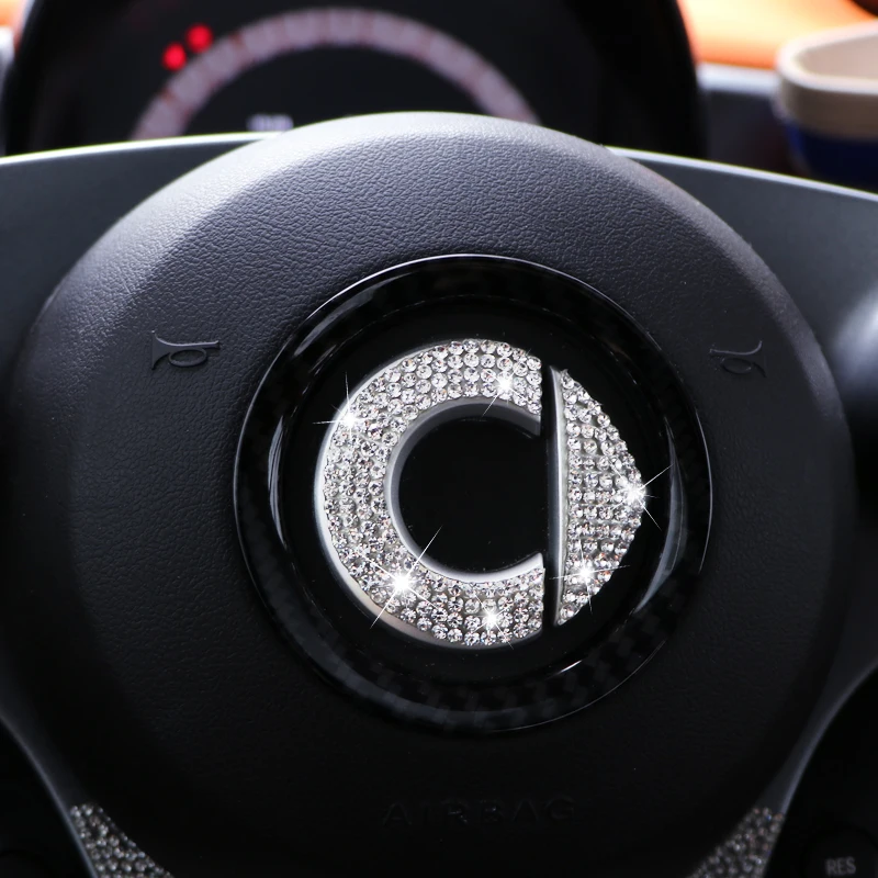 Персонализированные флэш дрель логотип наклейка на руль для Mercedes Smart Fortwo Forfour 453 451