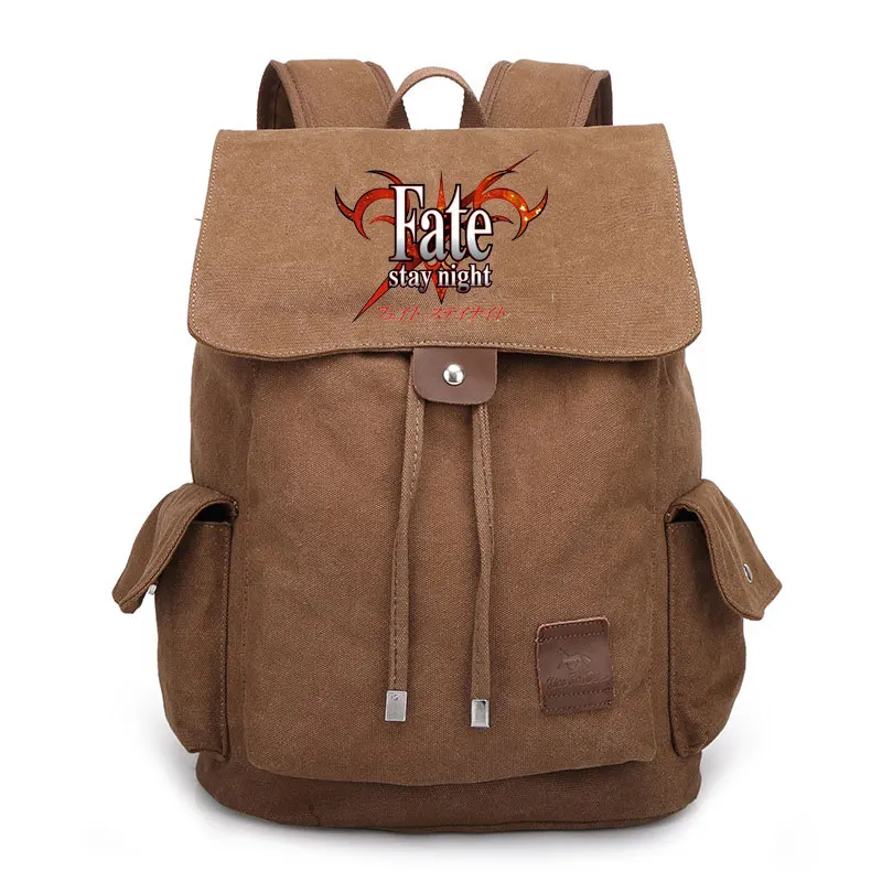 Холщовый Рюкзак с завязками Fate Zero в стиле аниме повседневная школьная сумка на