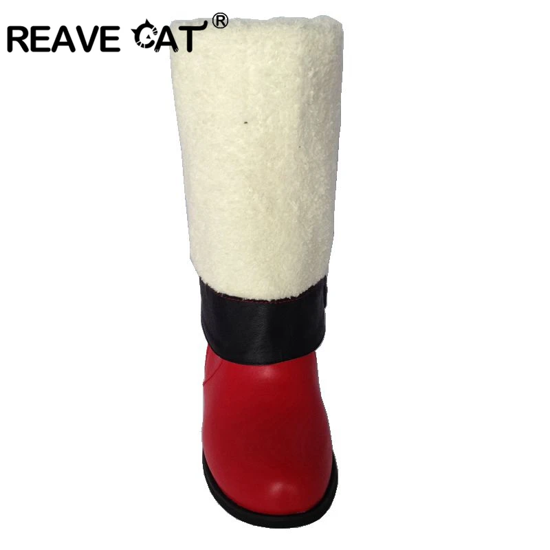 Женские сапоги до колена REAVE CAT Новые осенне зимние больших размеров 30 52
