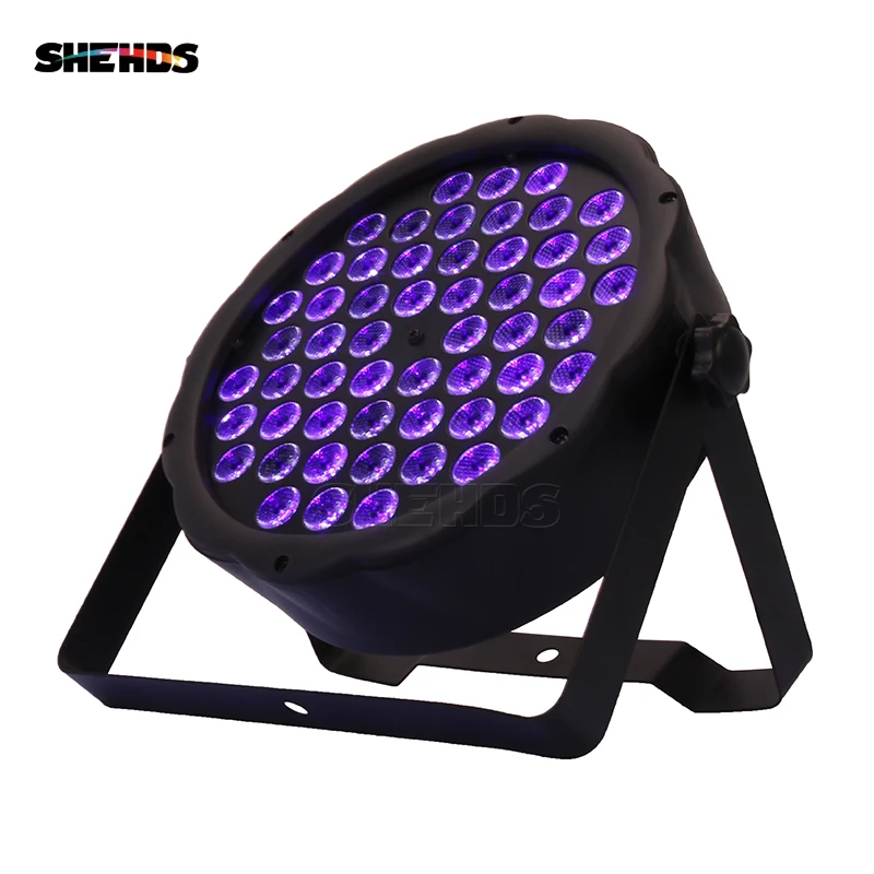 Светодиодный плоский Par 54x3 Вт Фиолетовый Цвет DMX512 7CH сценический эффект Освещение