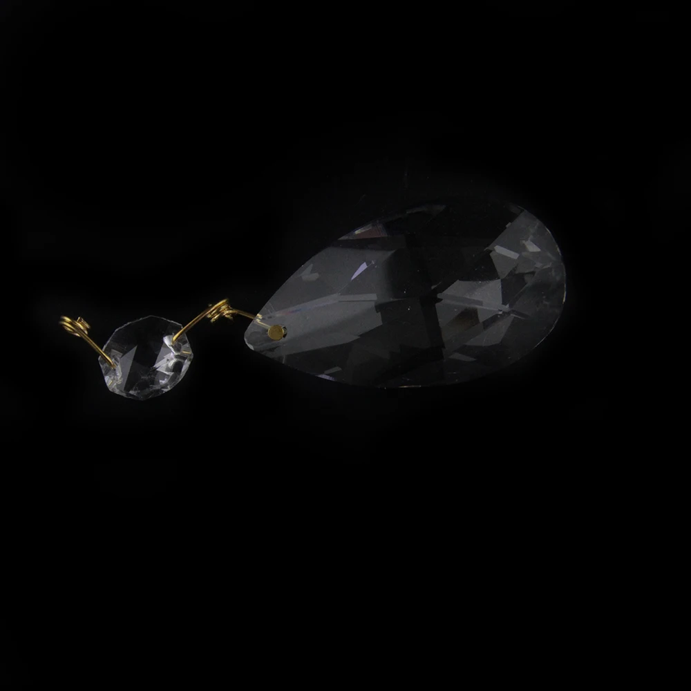 20 шт./лот Lustre de cristal 50 мм Teardrop кристально чистые украшения кристаллы для люстры