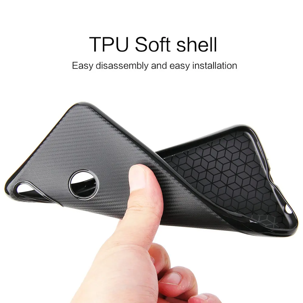 For Huawei Honor 8X /View 10 Lite/Honor 7 Case Ultra Thin Carbon Fiber Texture TPU Shell Soft Flexible Phone Back Cover |