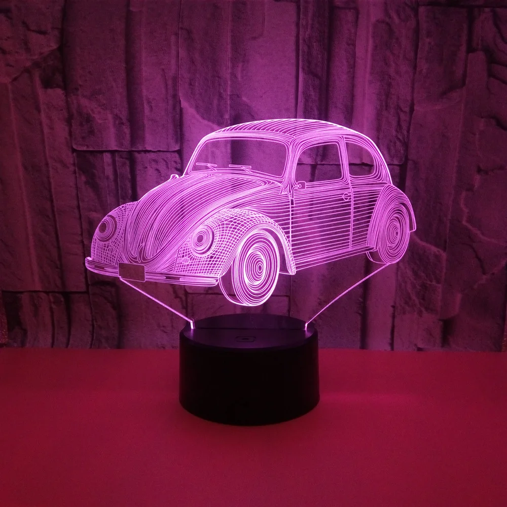 Новая Автомобильная 3d небольшая настольная лампа для инородного сенсорного