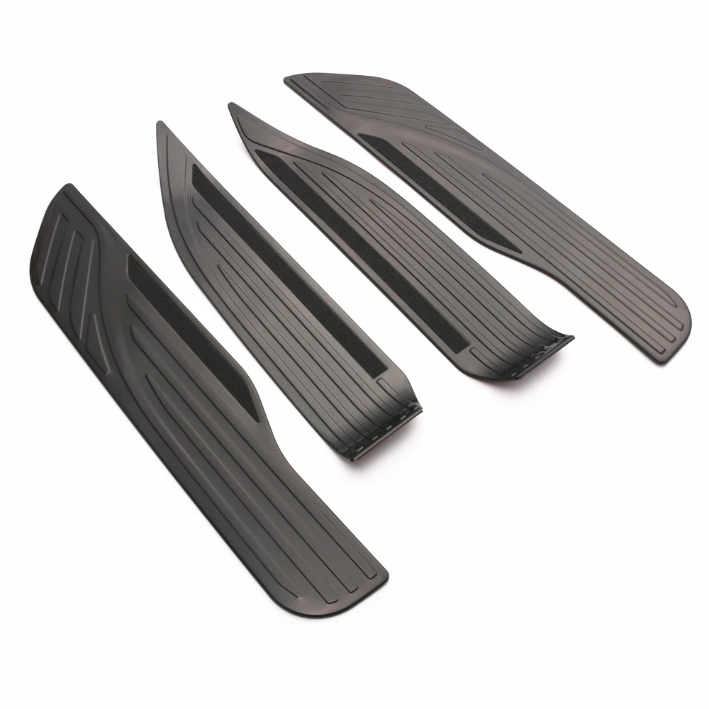 

JY 4PCS Black SUS304 Stainless Steel Anti-slip Door Sill Scuff Plates Trim Car Styling Accessories For TOYOTA ALPHARD 2018