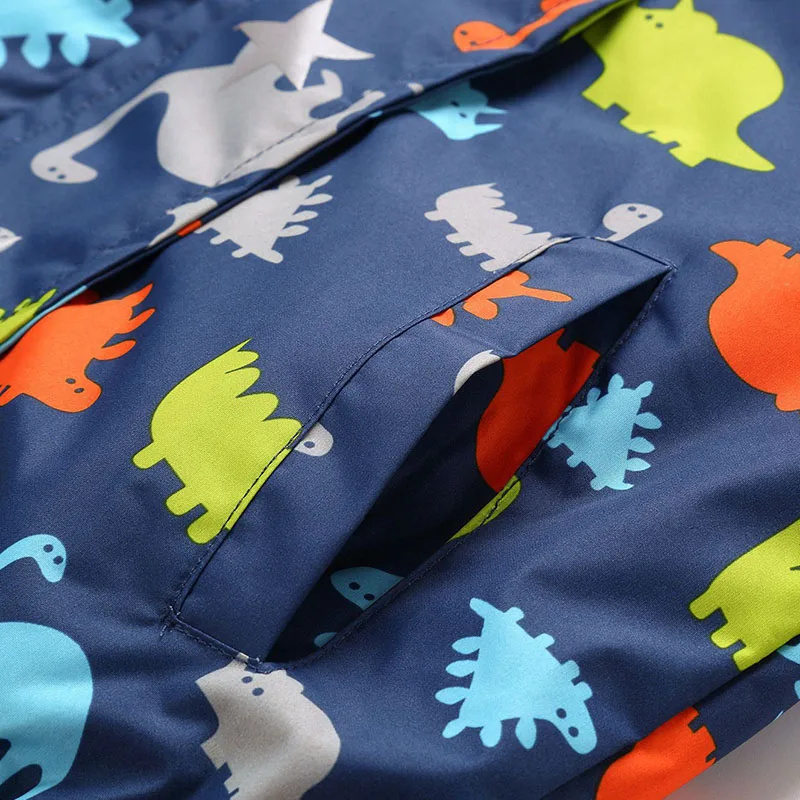 Куртки для мальчиков ветровка с животными Детский пиджак из флиса Верхняя одежда