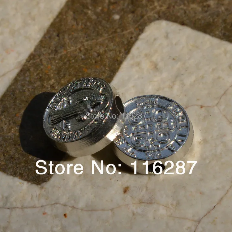 100 шт. двусторонний браслет с изображением Святой Бенедикта диаметр 0 9 см толщина