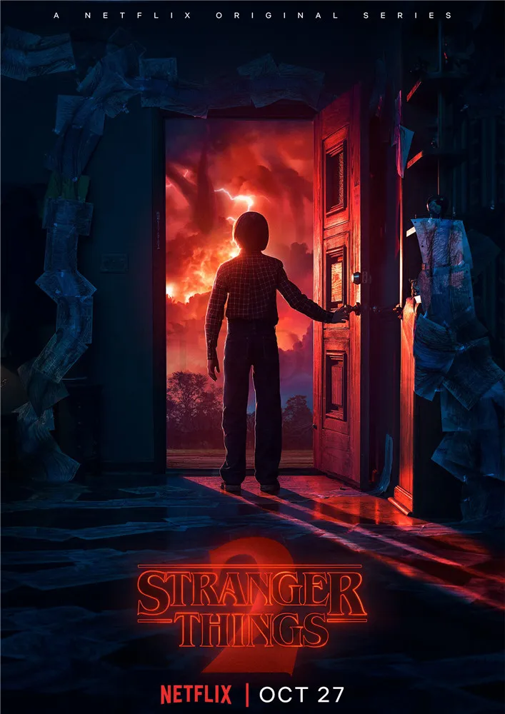 Stranger Things сезон 2 постеры для фильмов настенные наклейки белые бумажные принты