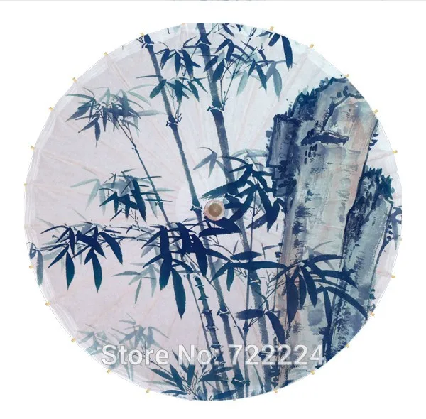 

Dia 50cm Ancient Chinese Handmade moutain bamboo picture oiled Paper Umbrella Waterproof Parasol traditional craft Deco umbrella