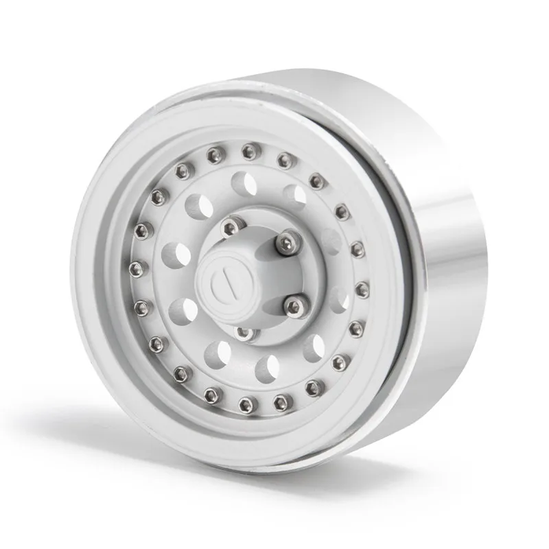 silver 1pcs 4 шт. 1,9 beadlock сплав Beadlock Колесные диски ступицы для SCX10 TRX4 1/10 RC грузовик колеса запчасти#57 светильник серебро Llanta двигатель - Цвет: silver 1pcs