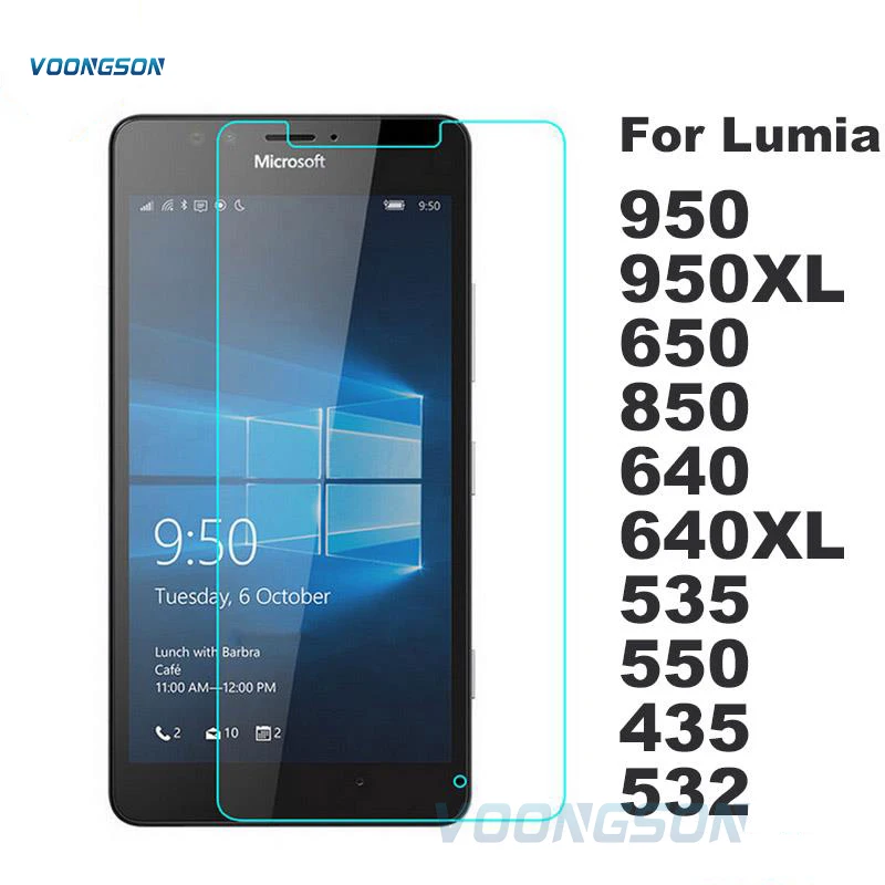 Закаленное стекло для Microsoft Nokia Lumia 640 640XL 950 950XL 530 650 550 535 532 630 Premium 6 2017 5 3 защитная
