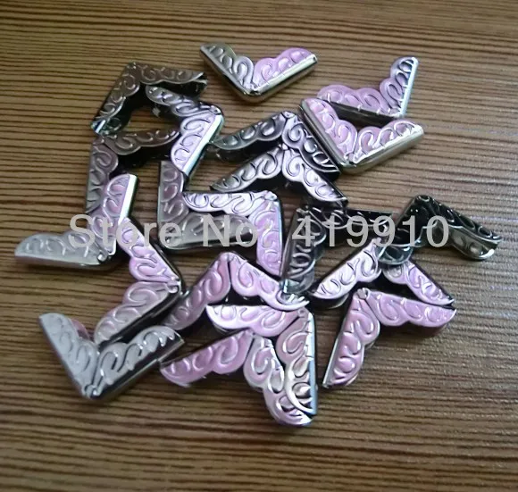 100 шт серебряный камень металл Книга Угловые Альбомы меню папки протекторы 16x16x4