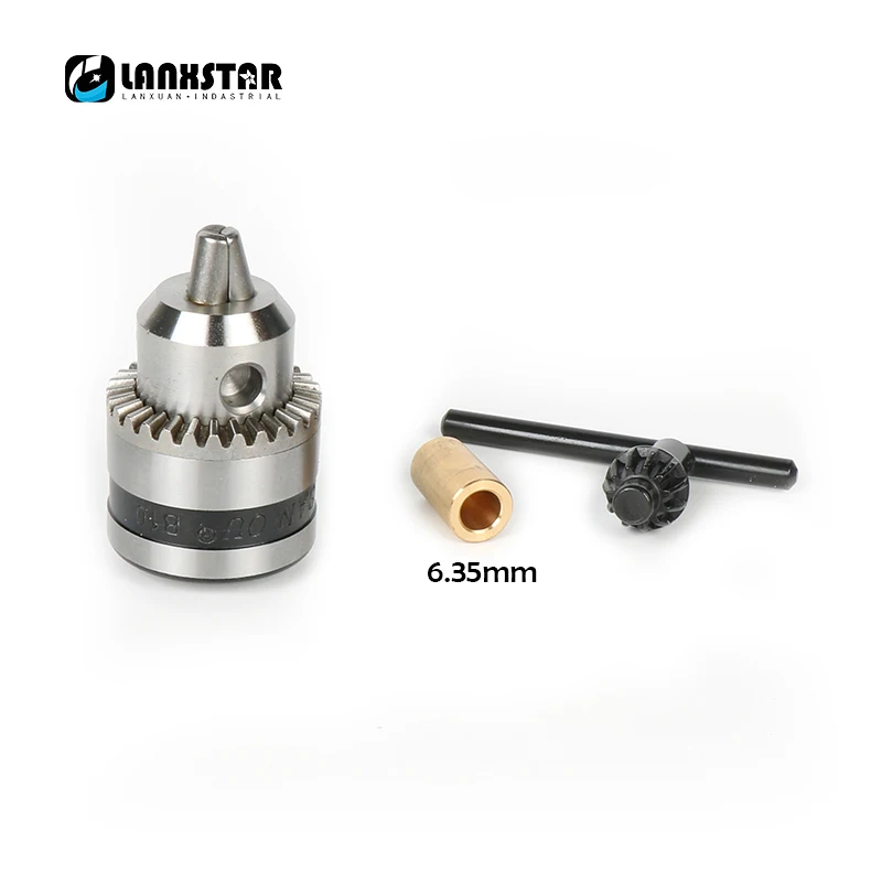 B10 Chuck 6P35 Sleev Lanxstar B10 Micro Motor Tapered Chuck With Casing And Motor Shaft3.17mm 4mm 5mm 6mm 6.35mm 7mm /8mm Power Tool Clamping 0.6-6mm - Цвет: B10 Chuck 6P35 Sleev