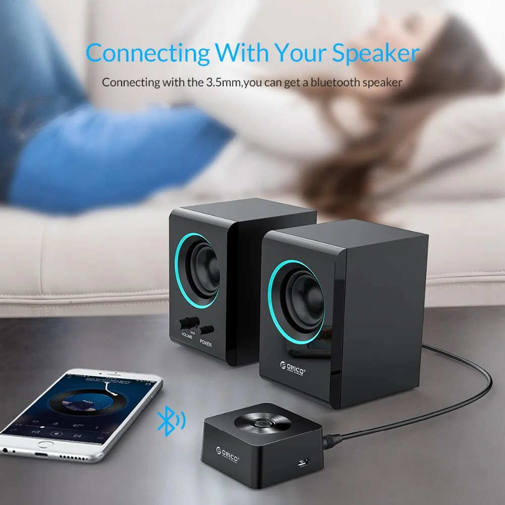 Беспроводной Bluetooth-адаптер ORICO 4 0 3 5 мм на 2 RCA AUX аудио музыкальный адаптер для