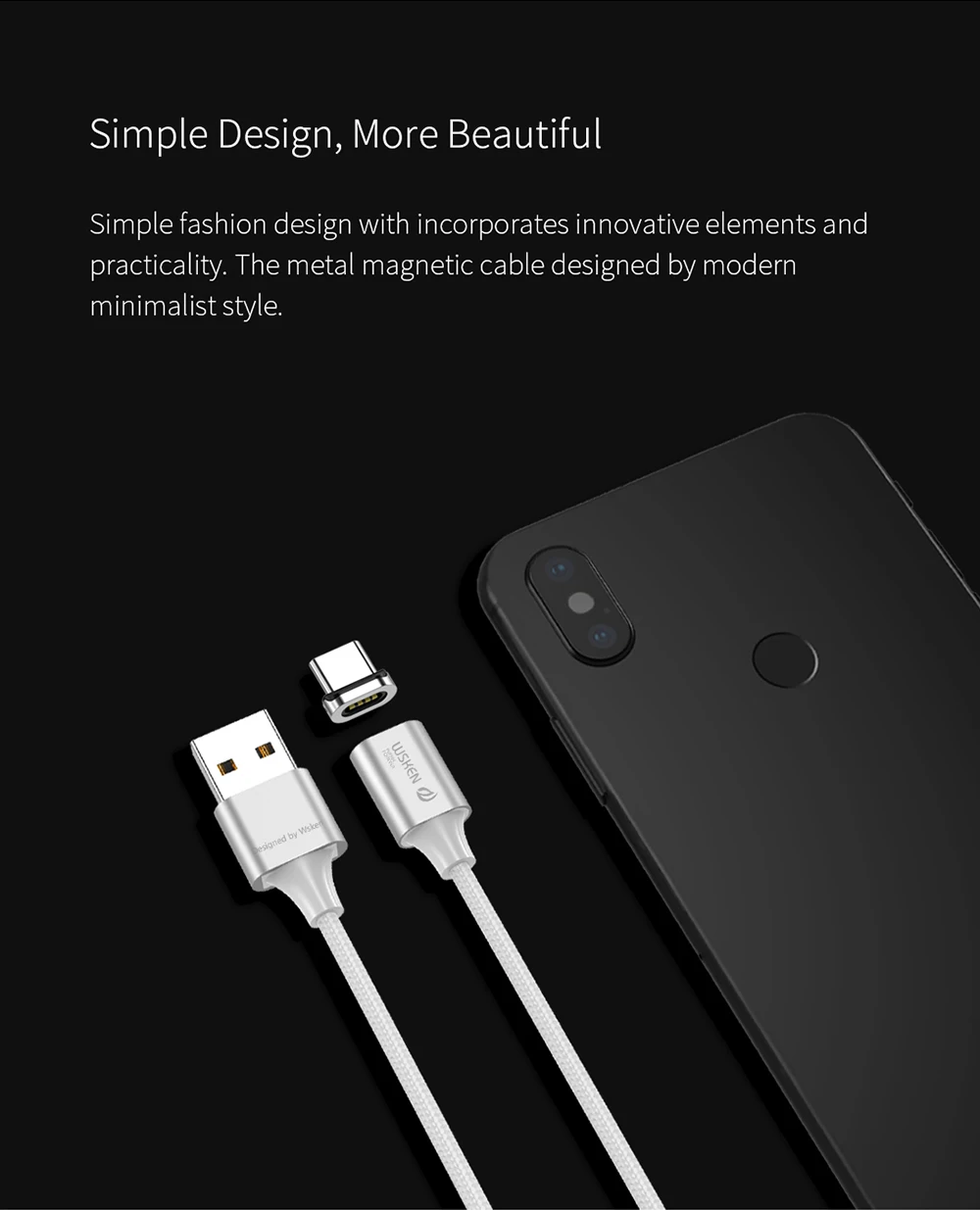 WSKEN X2 магнитное зарядное устройство для iPhone XS XR Micro usb type C кабель 3A Быстрая зарядка для samsung S9 S8 Note 9 USB-C адаптер для телефона