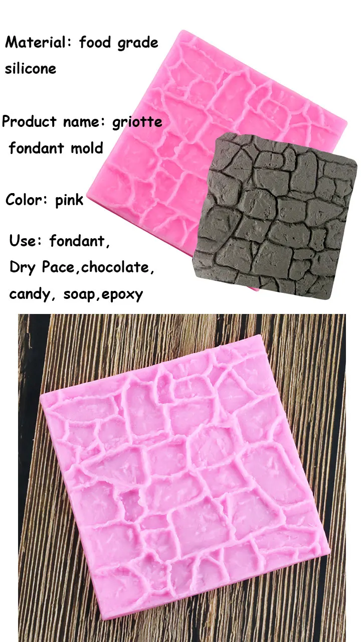 Творческий камень булыжник зерна полоса Fondant(сахарная) Мыло Формы Торт Еда Класс силиконовая текстура коврик помадные формы торт пасхальный декор