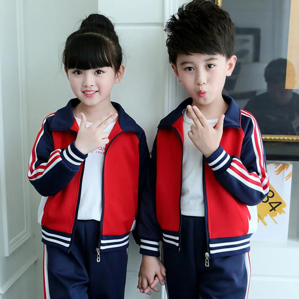 Kids Autumn School Uniforms Clothes Boy's Sports Clothing Girls Teenagers Outfits Baby Jackets Pants Tracksuit |