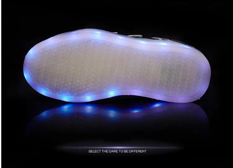 25-36 размер USB корзина Led детская обувь с подсветкой для детей светящиеся кроссовки