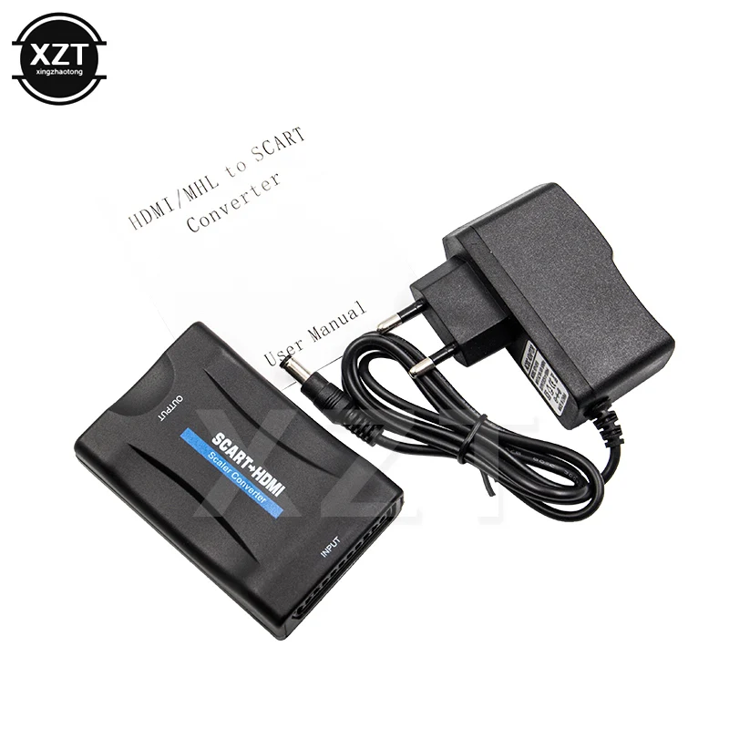 Переходник 1080P Scart на HDMI совместимый видеопреобразователь к SCART для смартфона Sky Box