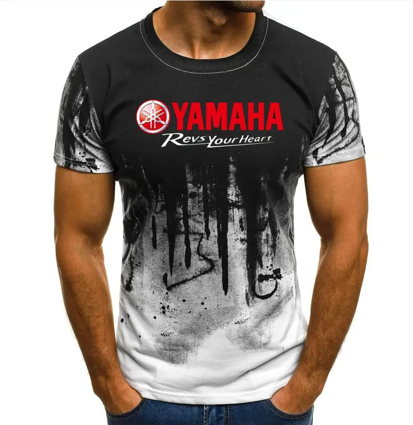 2018 Brand Summer New YAMAHA Motorcycle t shirt Men Short-sleeve Cotton Kawasaki T-Shirts akrapovic honda Suzuki shirts | Мужская одежда