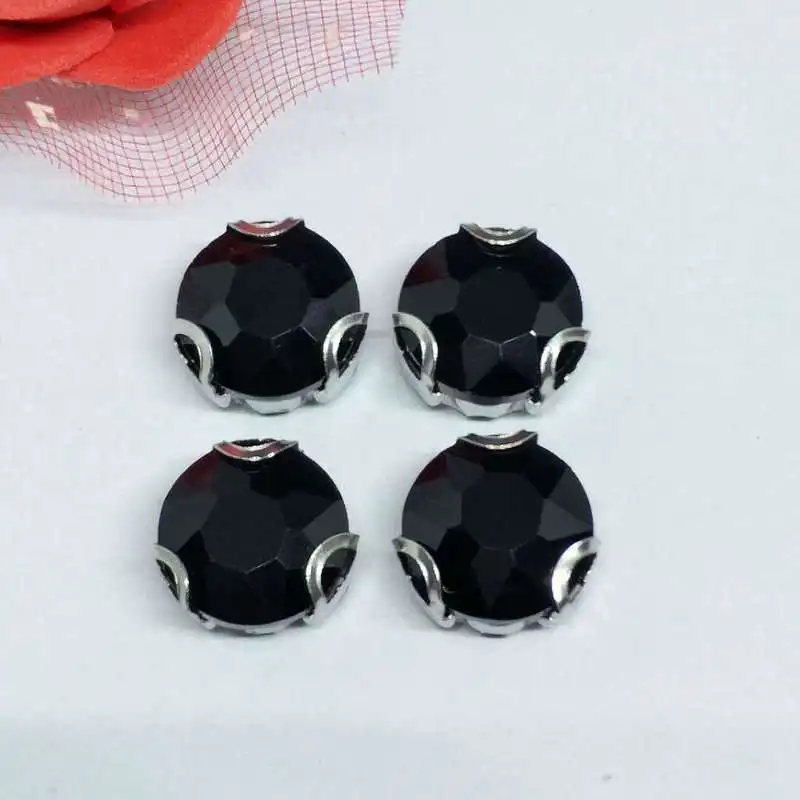 Женские свадебные платья с камнями цветами и черными кристаллами|sew rhinestones|rhinestone