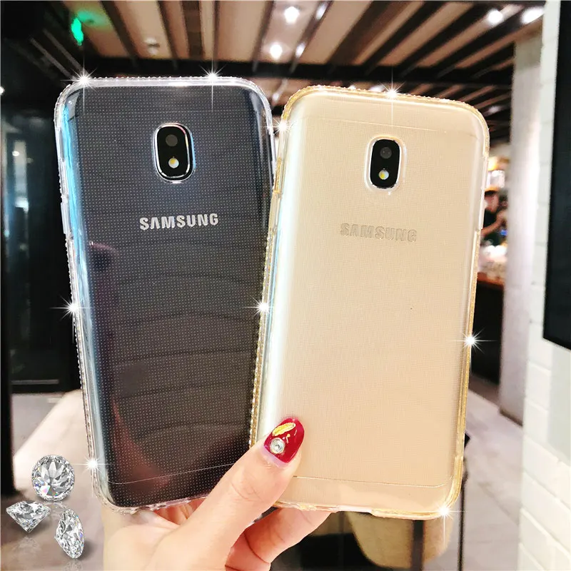 Алмазный силиконовый чехол из ТПУ для Samgung J3 Pro J5 J7 2017 A3 A5 A7 мягкий A10 A20 A30 A40 A50 A60 A70 M10