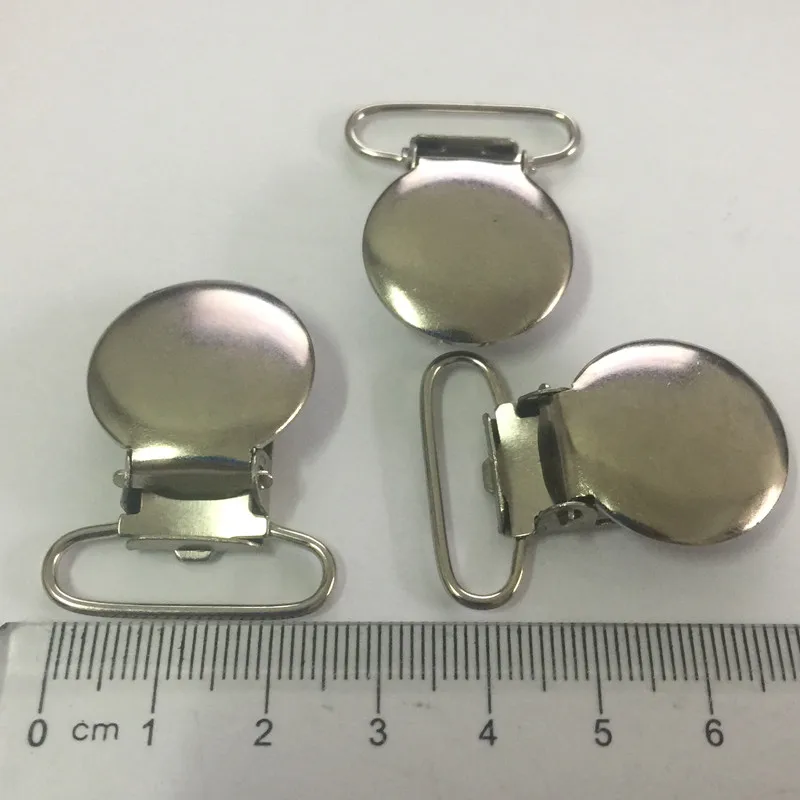 Бесплатная доставка 50 шт./лот Серебряные Зажимы для подтяжек круглой формы