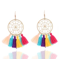 2018 new fashion 11 colors fringing earrings statement jewelry tassel long earring for women wedding dangle drop earrings