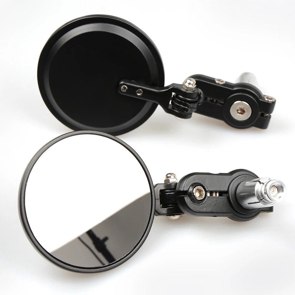 

1Pair Universal 7/8" Round Bar End Rear Mirrors Moto Motorcycle Motorbike Scooters Rearview Mirror Side View Mirrors