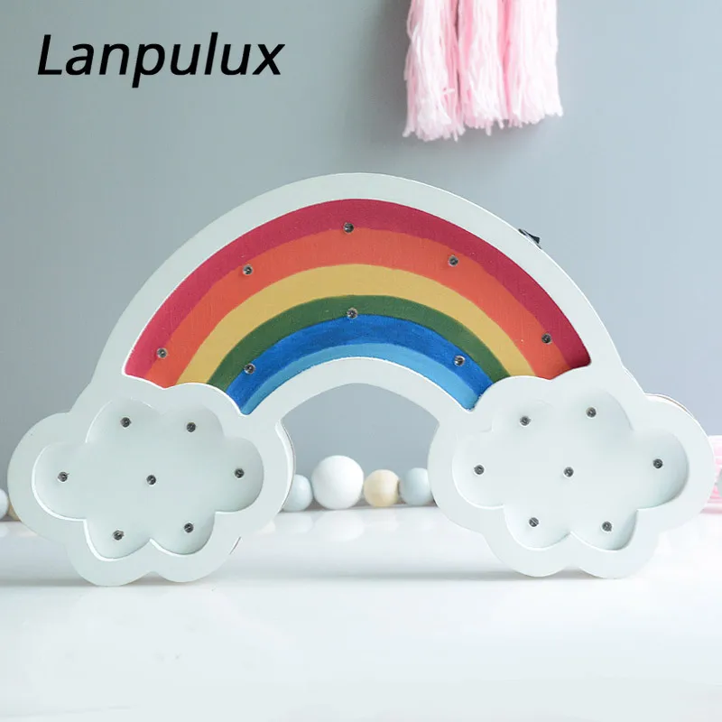 Lanpulux красочный Радужный Ночной светильник притягательные настенные
