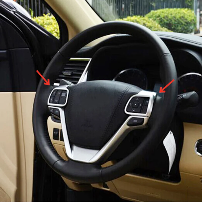 Хромированная накладка на рулевое колесо накладная отделка ободок для Toyota Highlander