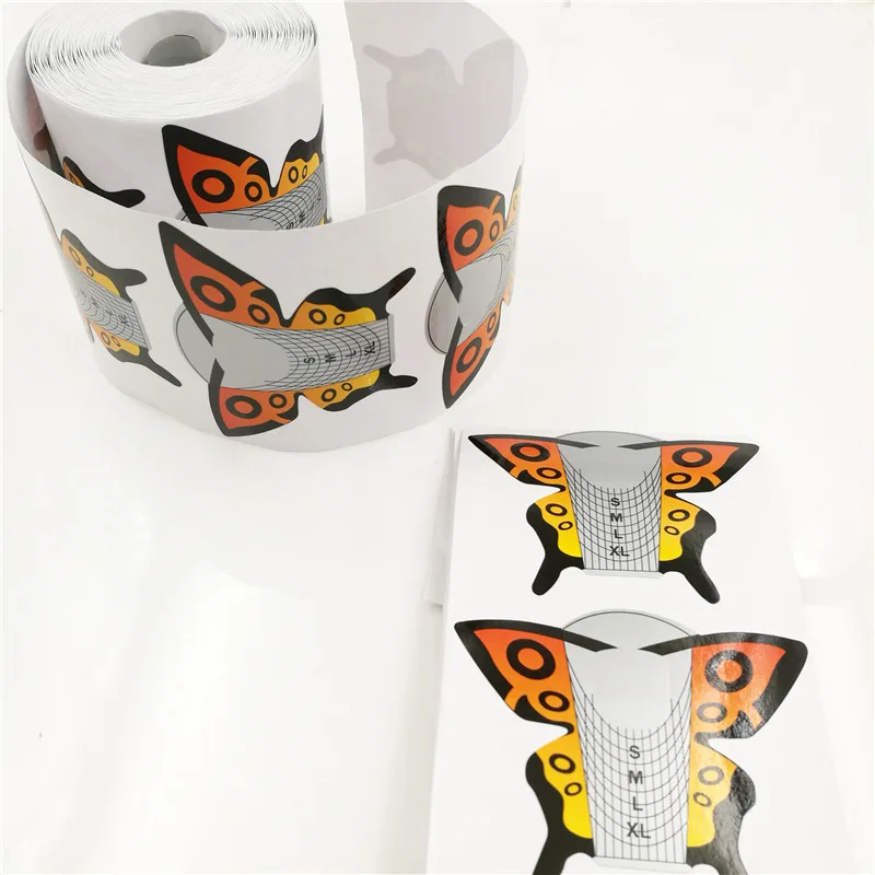 

Professional 300Pcs/Lot Butterfly Nail Form Acrylic UV Gel Tip Nails Extension Nail Forms Nail Art Tools Sticker
