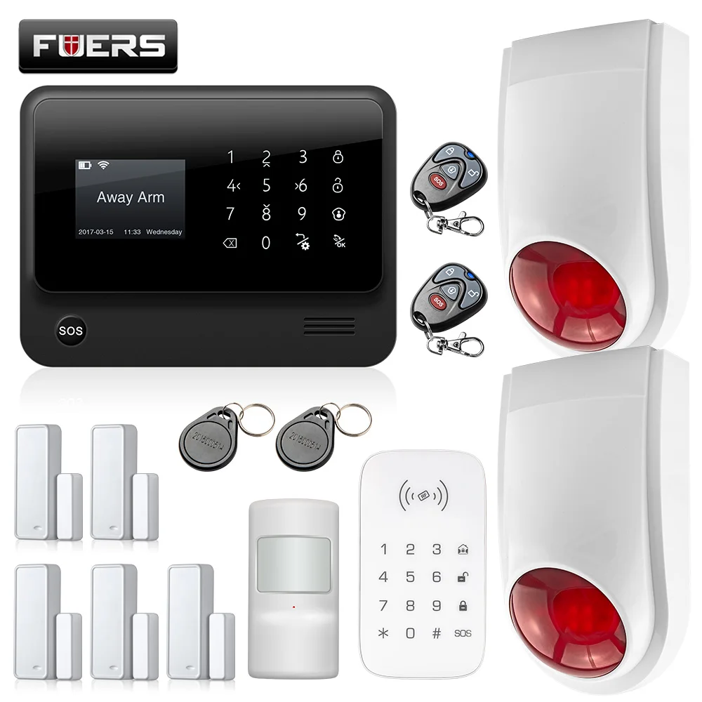 FUERS 3GG90B WIFI 2 4G GSM беспроводная домашняя система охранной сигнализации Английский
