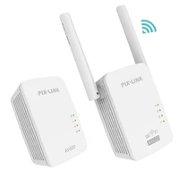1pair pixlink av600 600mbps powerline adapter wirless wifi ethernet homeplug network wi fi router long range extender repeater