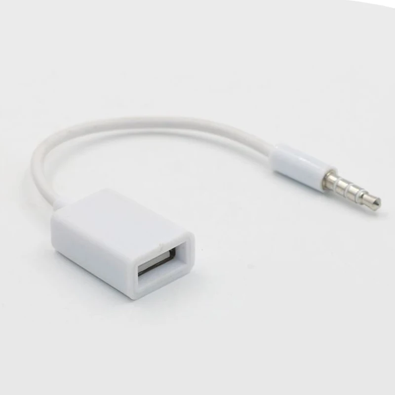 Overfly 3 5 мм Мужской аудиоразъем AUX к USB 2 0 Женский кабель Шнур для автомобиля MP3 аудио