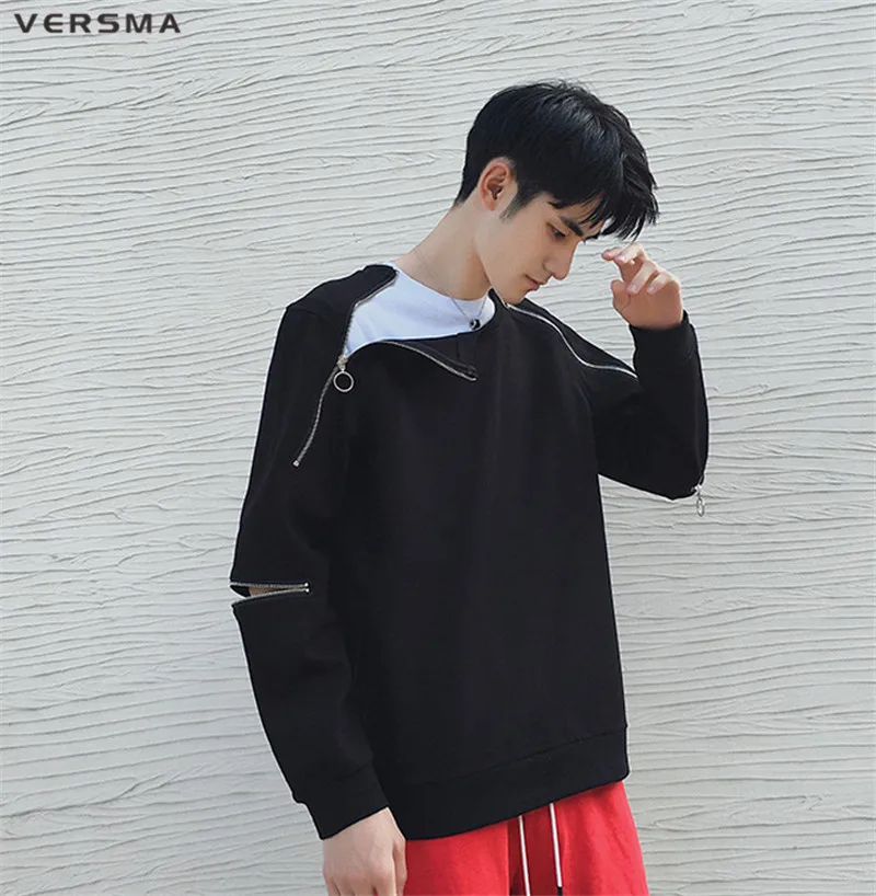 VERSMA Япония Harajuku BF GD Лоскутная толстовка на молнии для мужчин и женщин с длинным рукавом хип хоп толстовки мужской пуловер дропшиппинг