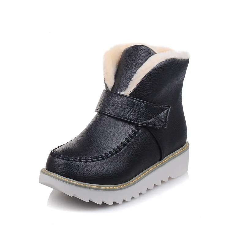 NEMAONE/Новые водонепроницаемые женские ботинки Однотонные мягкие милые зимние на