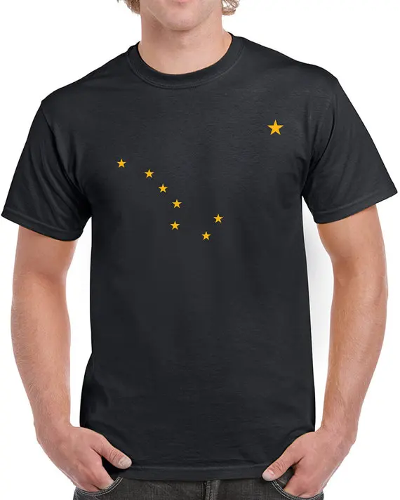 Alaska Flag state pride alaskan arctic circle america stars t shirt men Summer funny Gift casual printed tee US plus size | Мужская