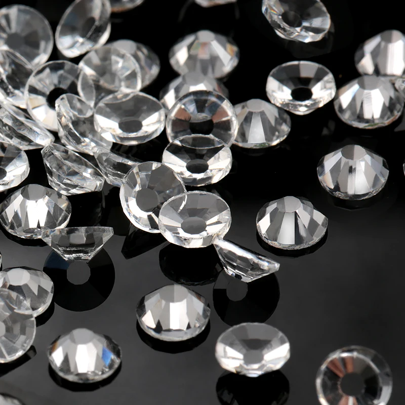 

QIAO прозрачные стразы SS10-SS30 прозрачные Блестящие кристаллы с плоским основанием камни без горячей фиксации Стразы украшения для одежды
