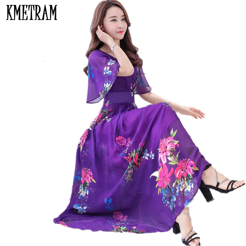 Женское длинное платье макси KMETRAM Элегантное Длинное Платье из искусственного