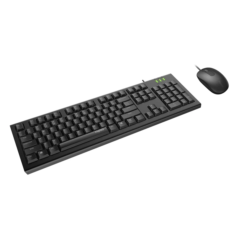 RAPOO X120Pro USB Проводная оптическая мышь и клавиатура Combo 1600 точек/дюйм эргономичный