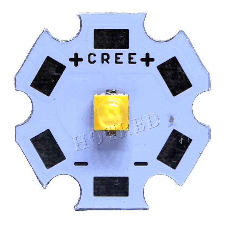 10 шт. CREE XTE индикатор XT-E 1-5 Вт светодиодный излучатель теплый белый 3000-3200 к; Холодный белый 6500-7000 к; королевский синий 450-452nm светодиодный с 20 мм PCB