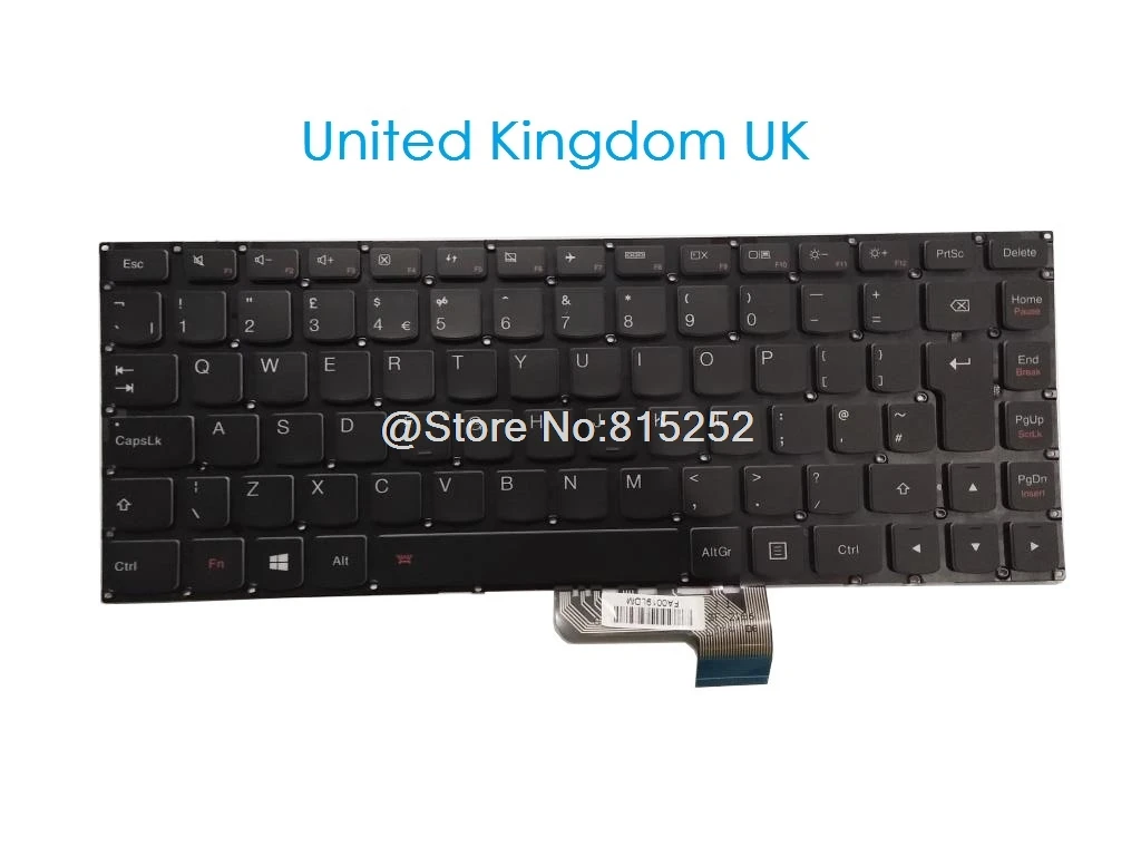 

Keyboard For Lenovo Yoga 2 13 YOGA 3 14 U31-70 500S-13ISK English US France FR Slovenian German GR Spain SP UK HB AR TR Backlit