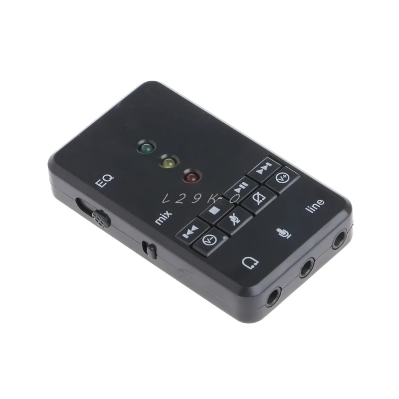 Внешняя звуковая карта Xear 7 1 USB светодиодный 3D аудио адаптер для ПК и