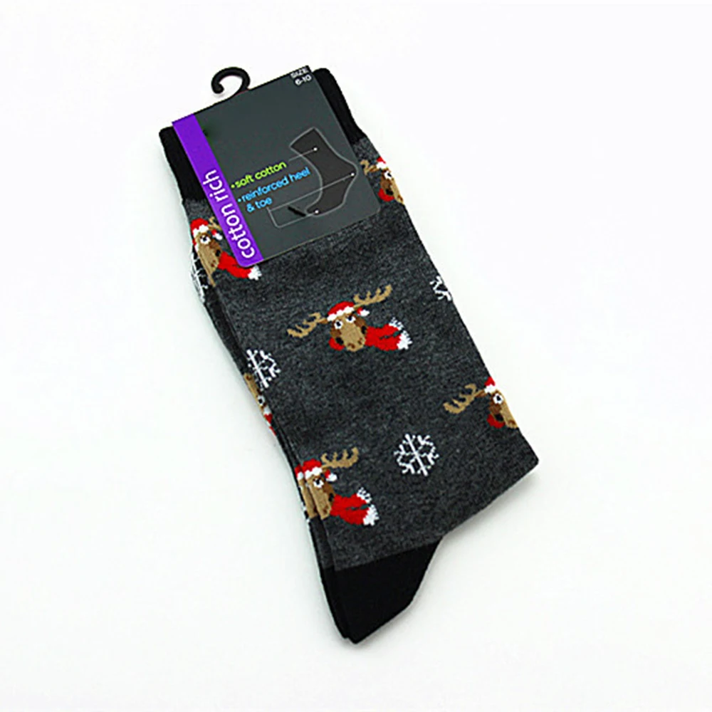 Носки мужские хлопковые с мультяшным рисунком лося собаки носки аниме на